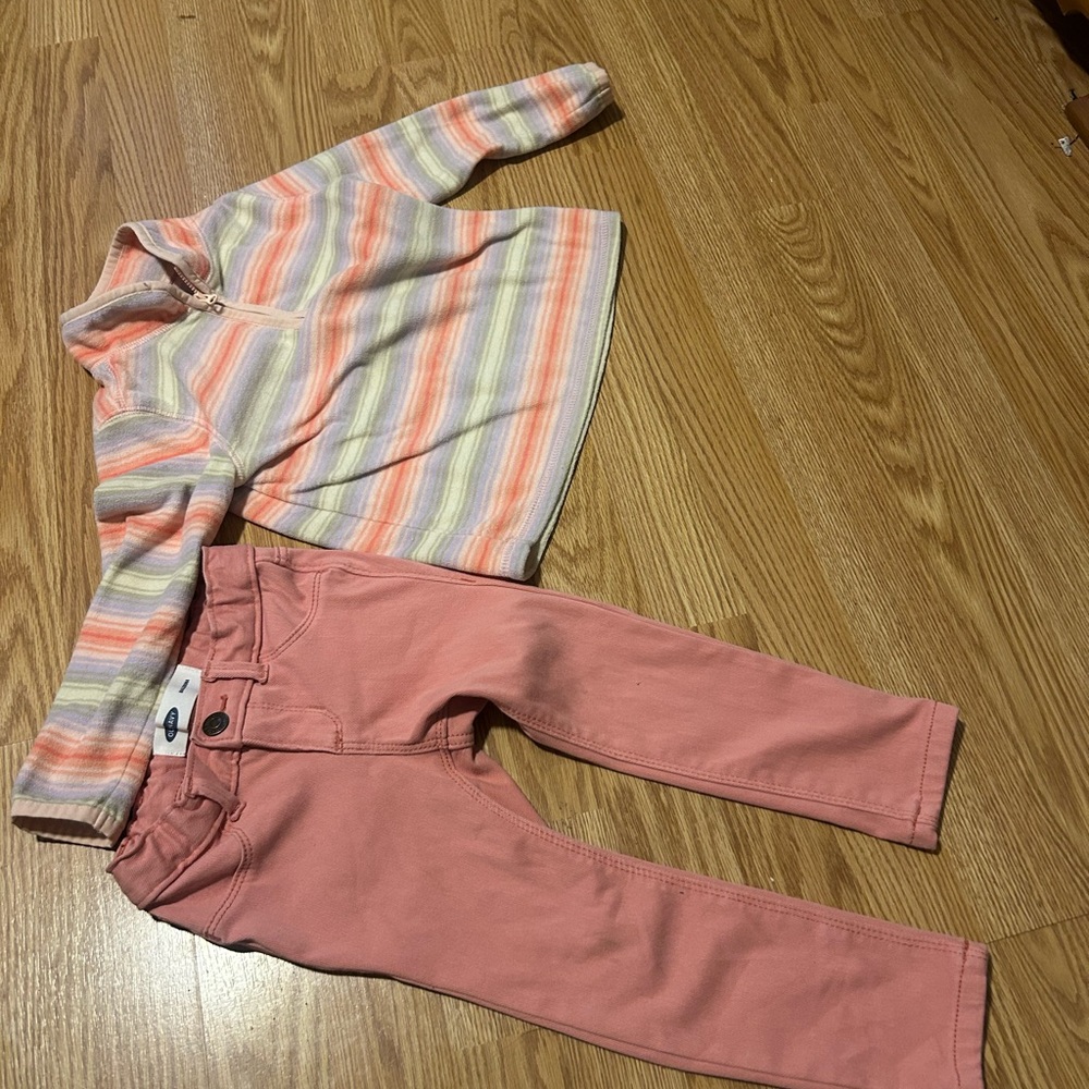 Old Navy Kids Striped Set with Pink Jeans